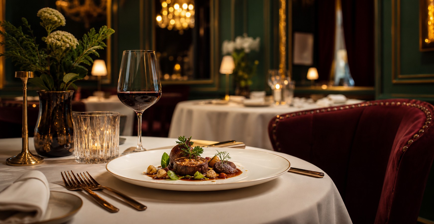 Gurmánský stůl v restauraci Vivaham